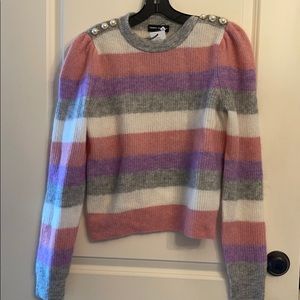 NWT Generation Love striped pink sweater